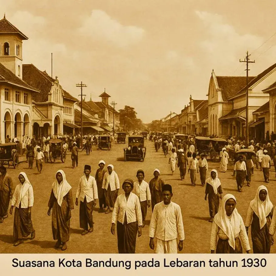 Ilustrasi Suasana Lebaran Tempoe Doeloe