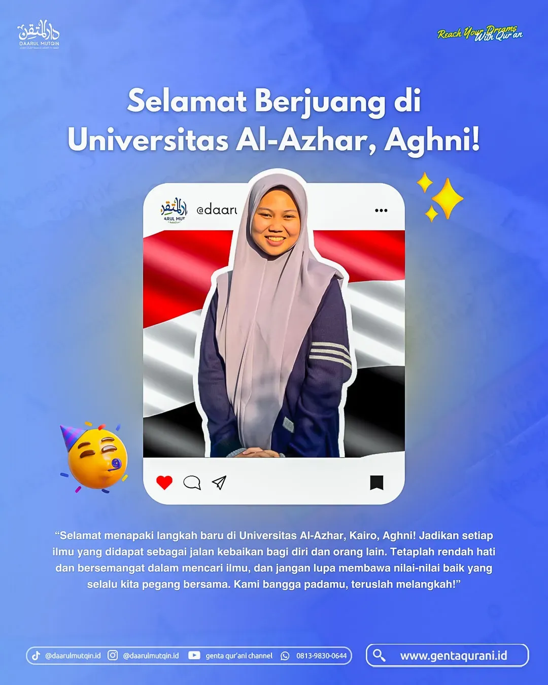 Santri Putri Daarul Mutqin: Aghni