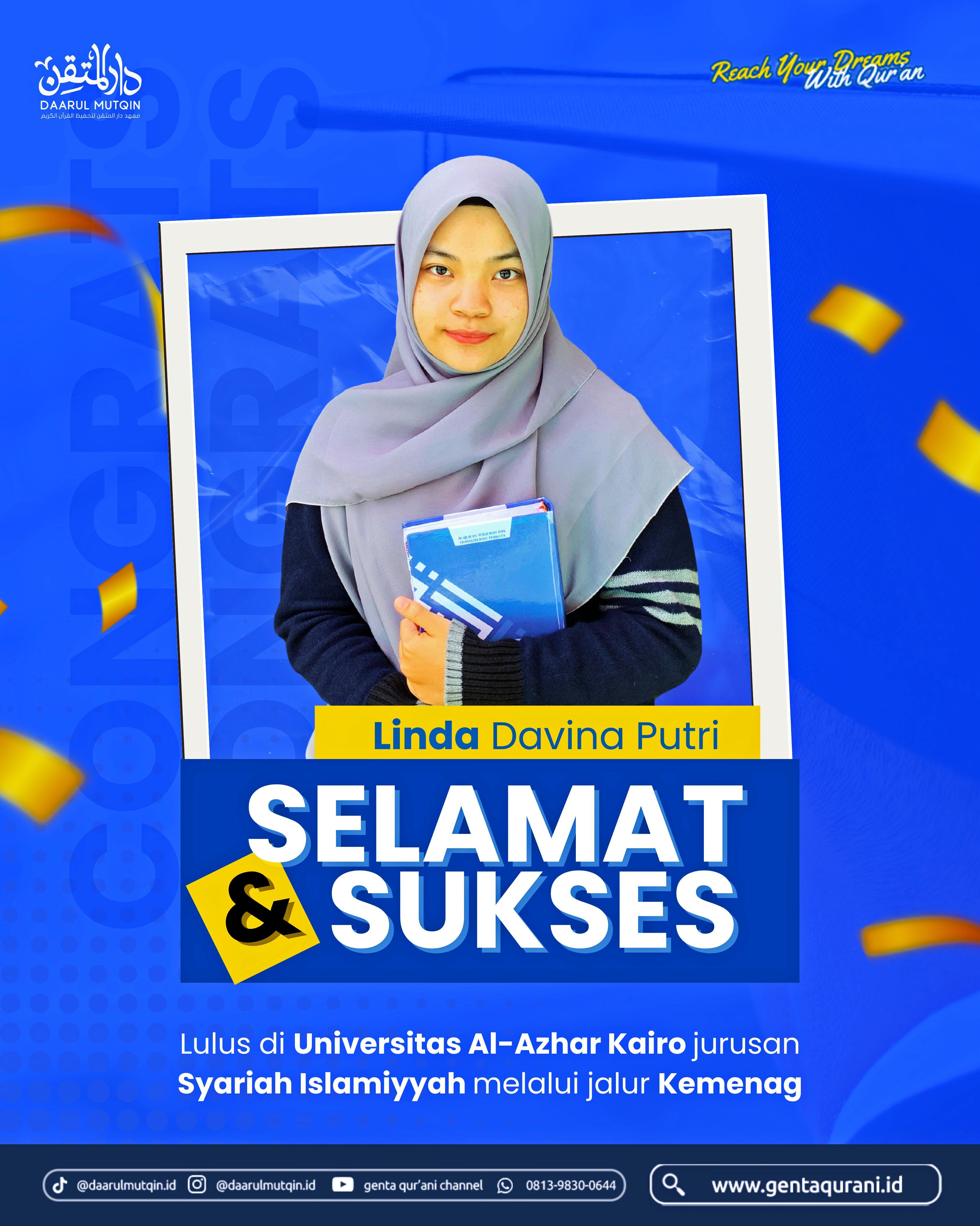 Santri Daarul Mutqin: Linda Davina Putri