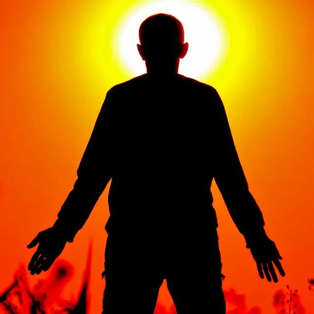 Ilustrasi Siluet Laki-laki Tampak Belakang